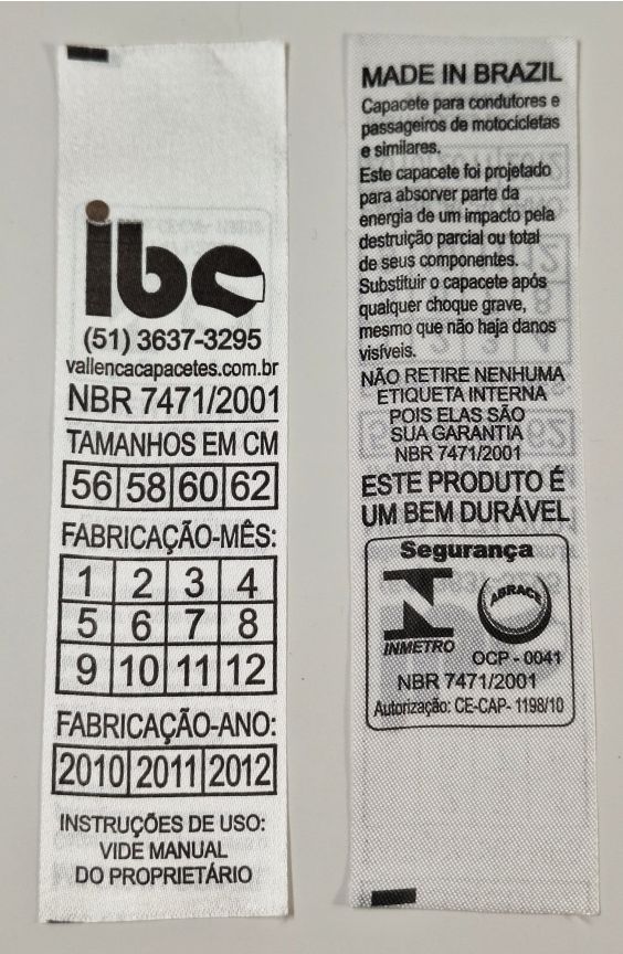 Etiquetas para capacetes de motos, karts, ciclismo etc.