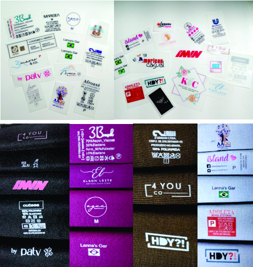 Etiquetas DTF - ( Direct to Film ) para moda fitness, biquinis, maios, roupas esportivas, etc.