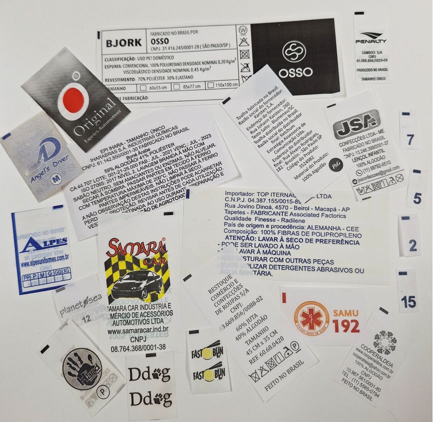 Etiquetas Estampadas para Confecções